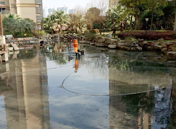 管城回族景观池淤泥清理